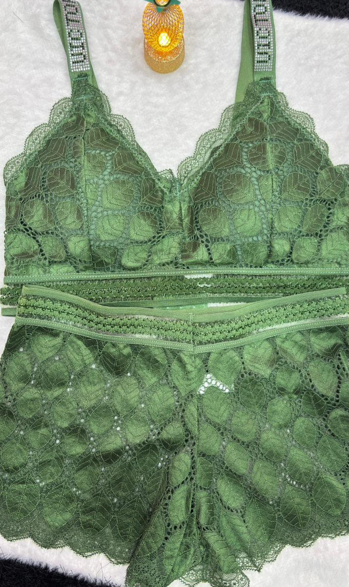 Luxury Net Lace Bra Set