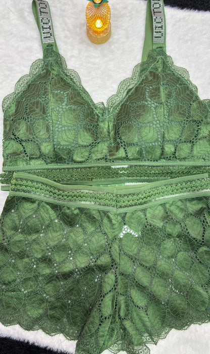 Luxury Net Lace Bra Set