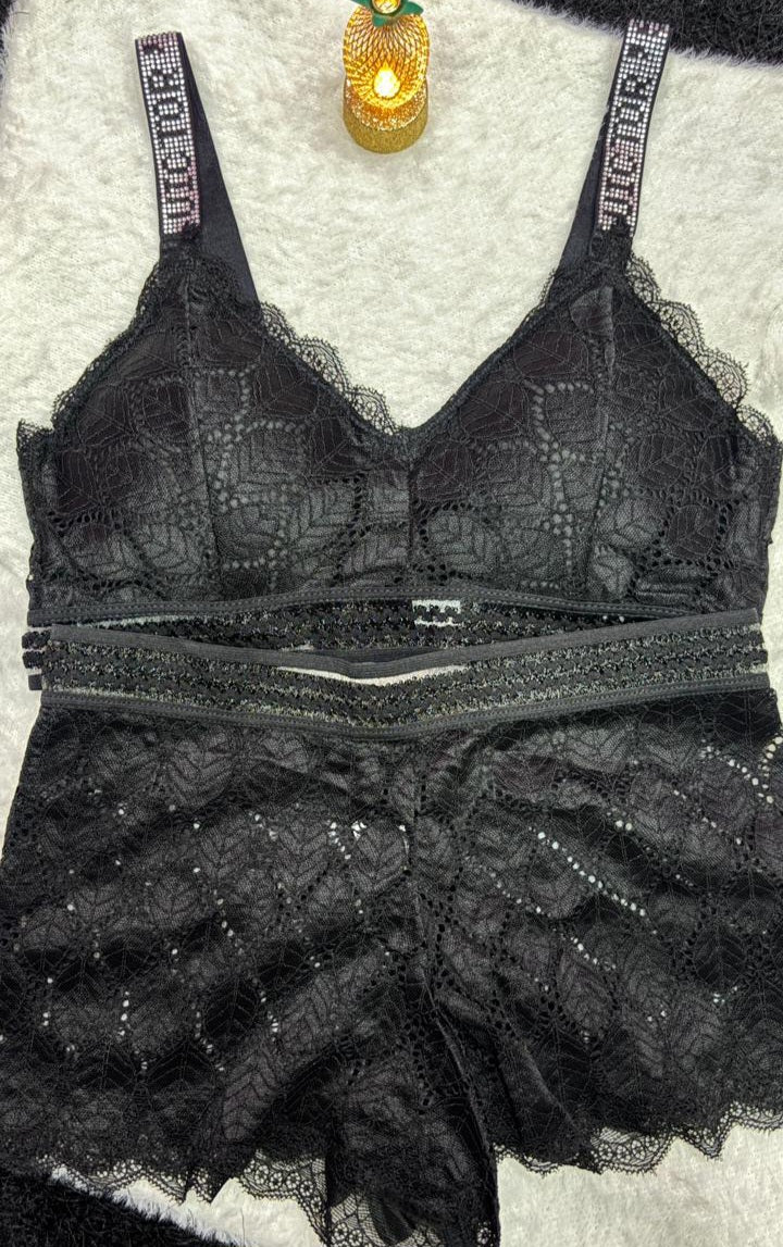 Luxury Net Lace Bra Set