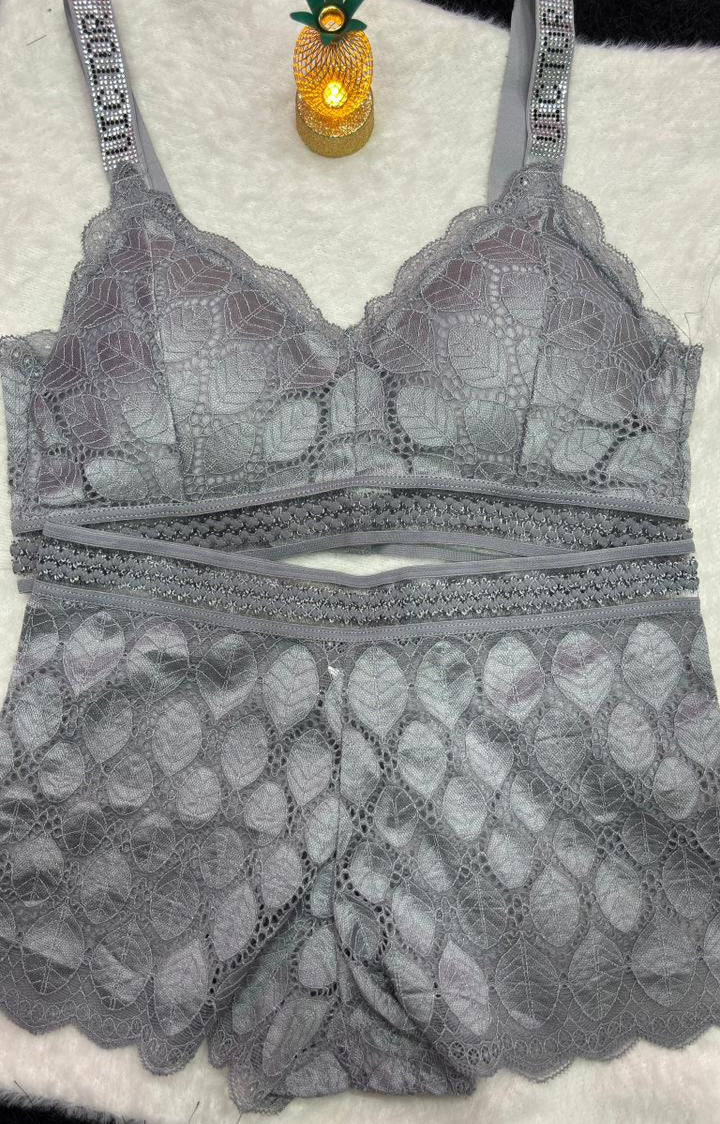 Luxury Net Lace Bra Set